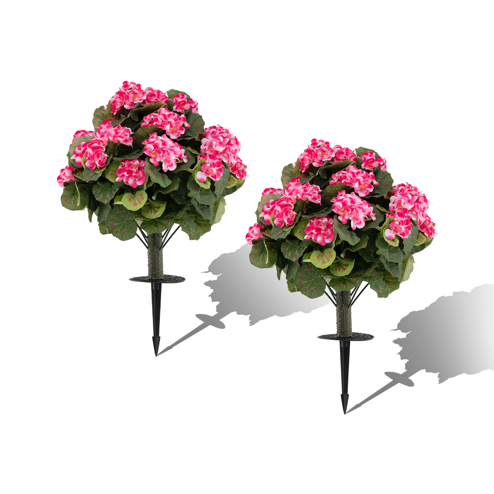 Dirbtinės pelargonijos rožinės 2 vnt.
