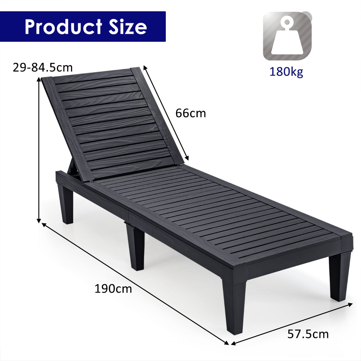 Lauko gultas 190 x 57,5 x 29–84,5 cm 3