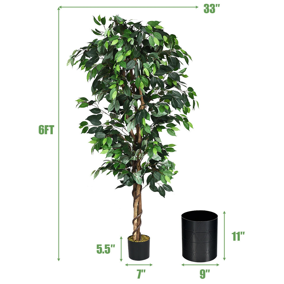 Dirbtinis fikusas 180.3 cm 3