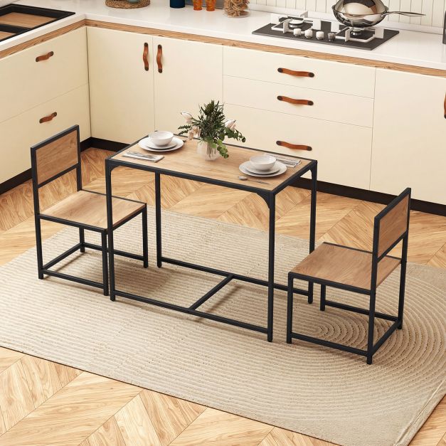 Valgomojo stalo komplektas 90 x 47 cm 3 vnt.