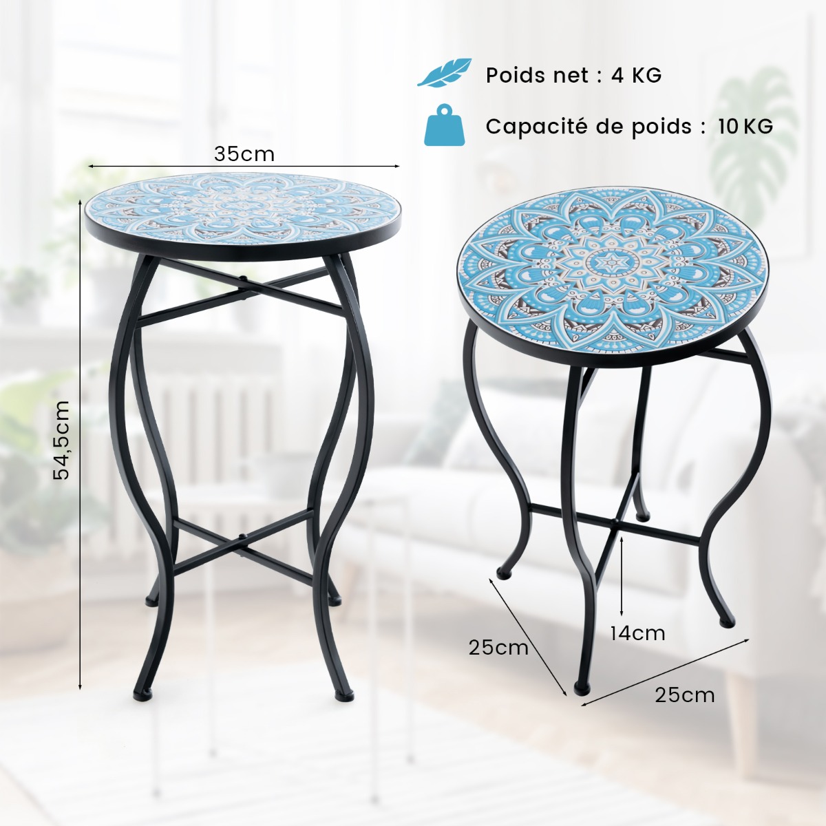 Šoninis stalas 35 cm
