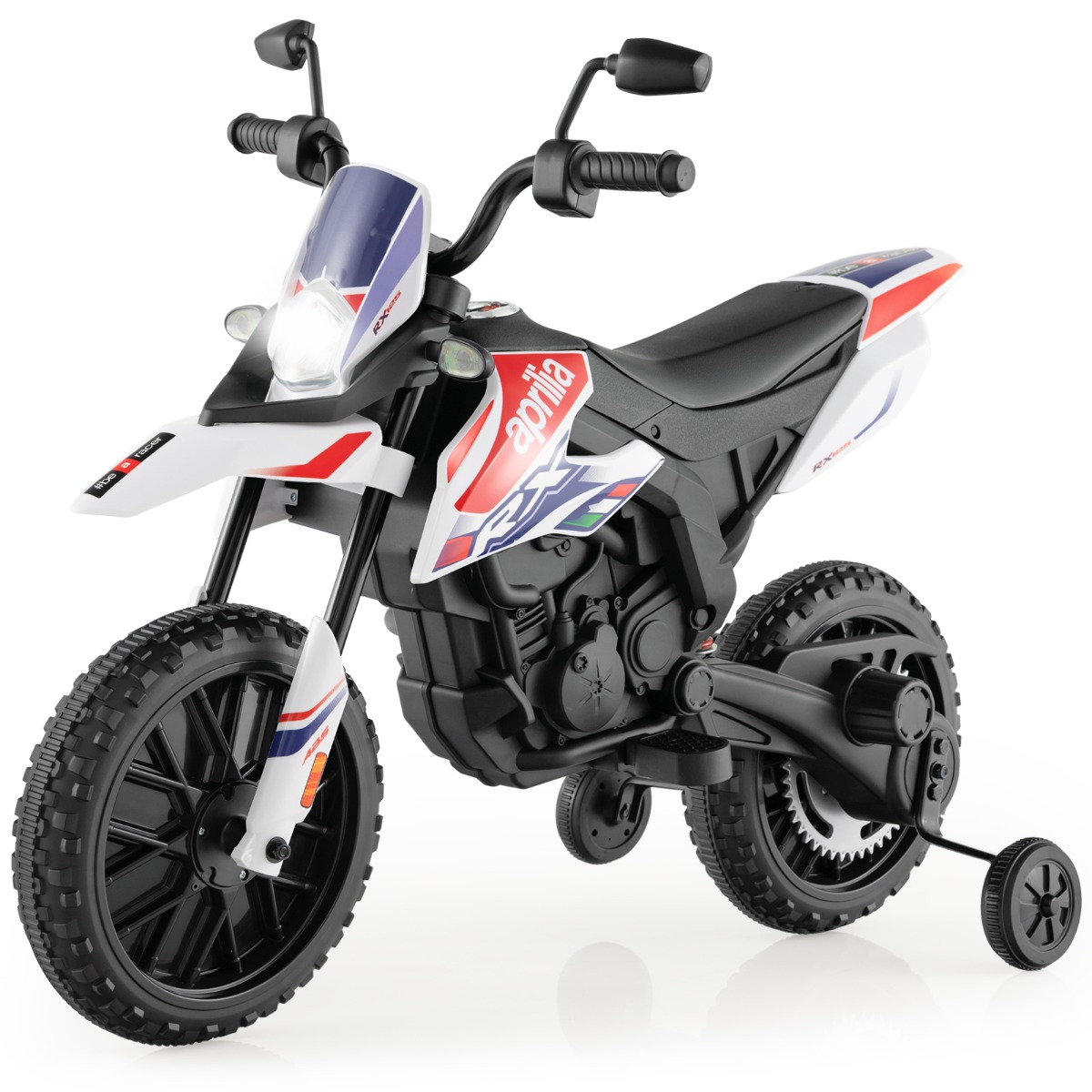 Elektrinis vaikų motociklas Baltas