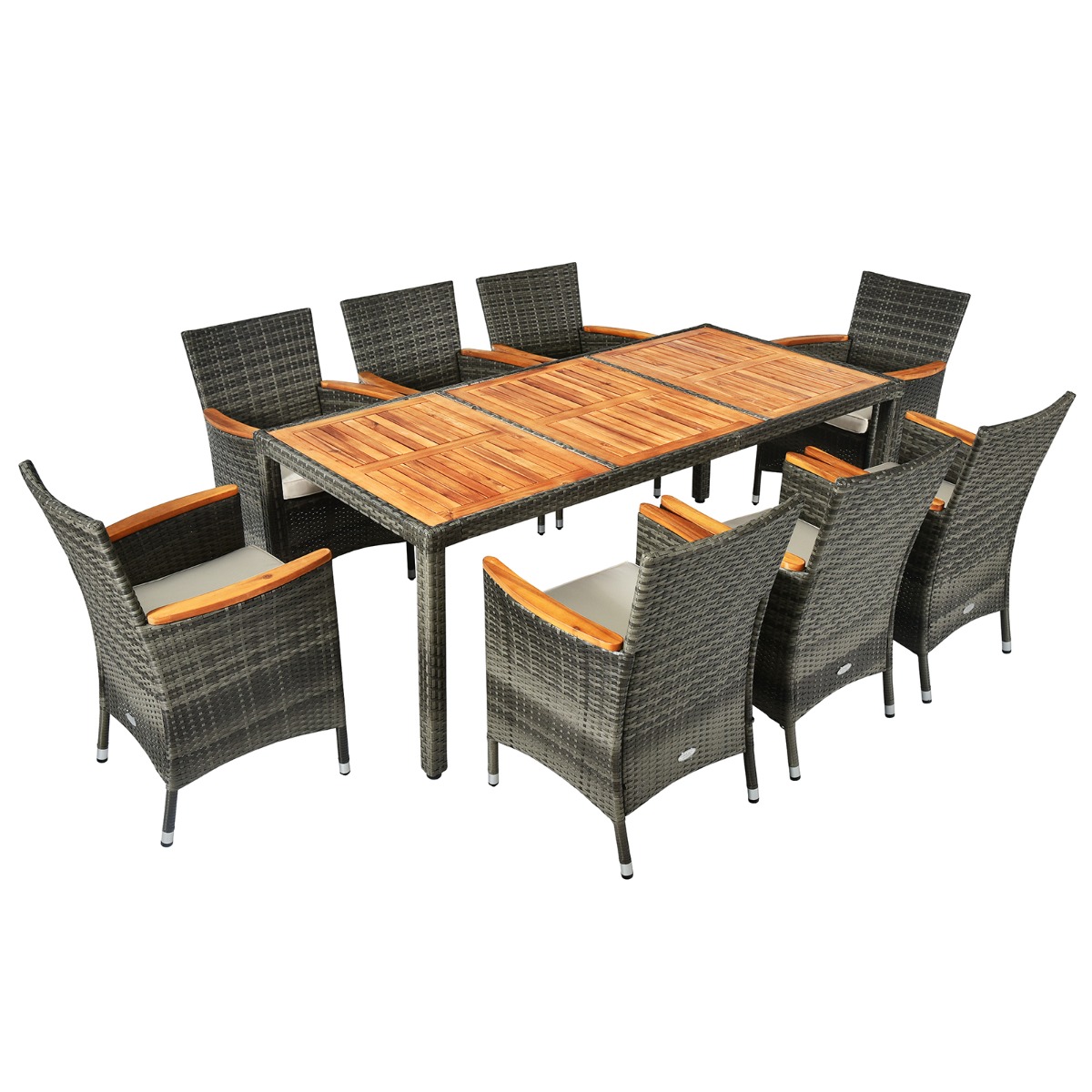 Lauko valgomojo komplektas 190 x 90 cm 9 vnt.