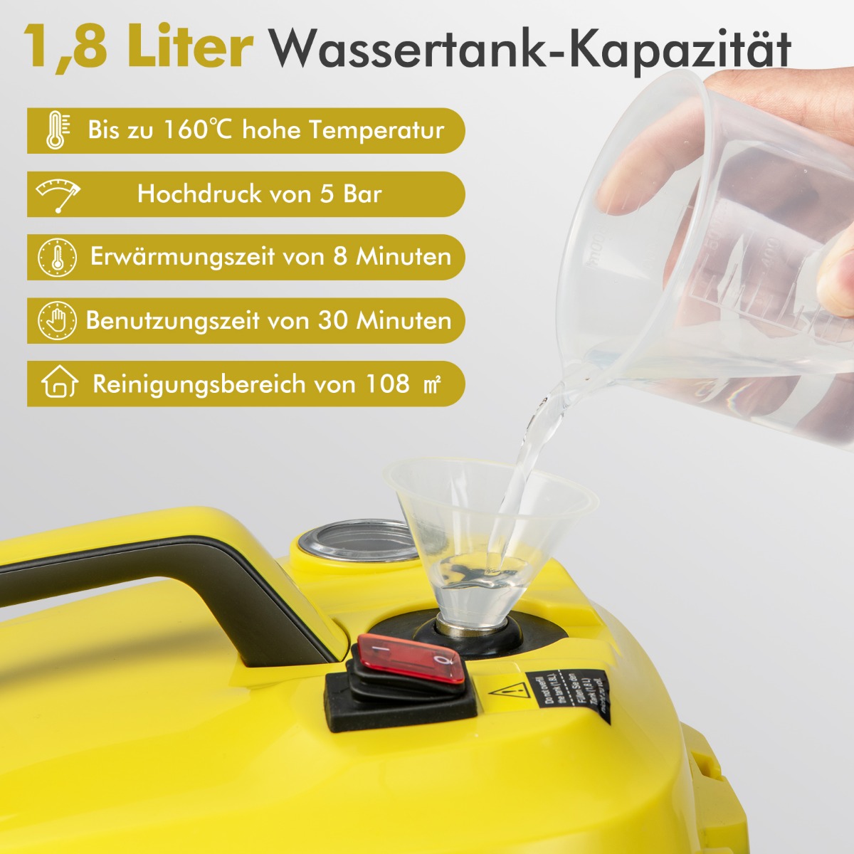 Garų valytuvas geltonas 3