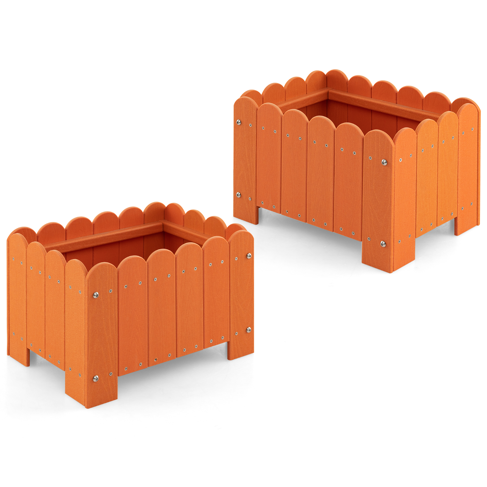 Stačiakampiai vazonai oranžiniai 2 vnt. 3