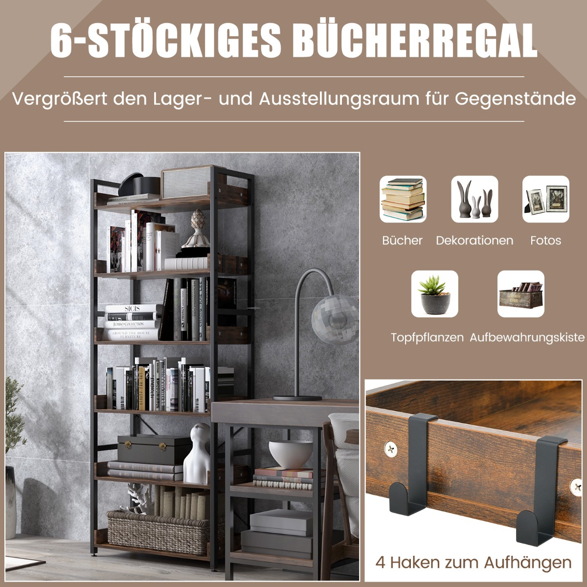 Lentyna Rustic Brown 3