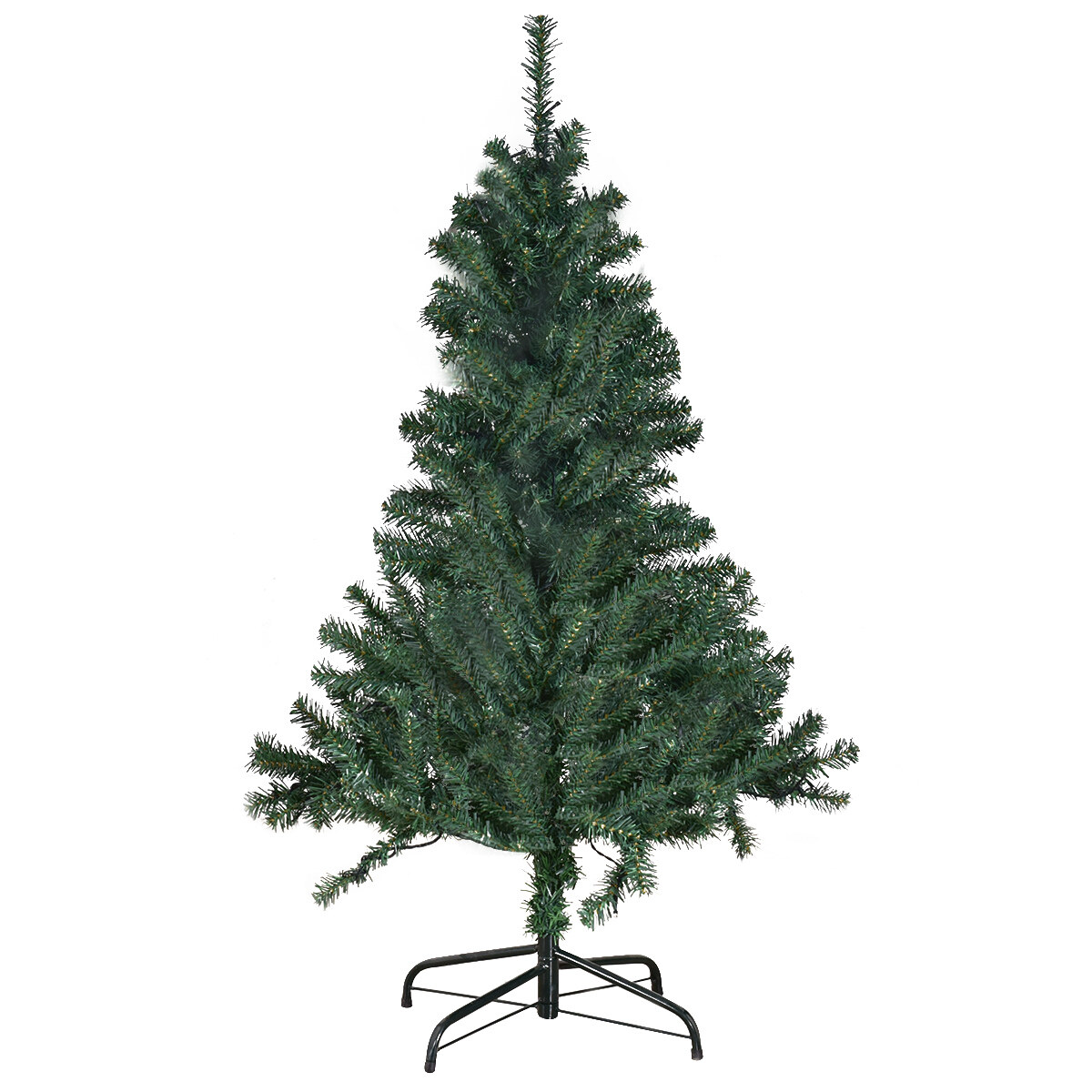 Dirbtinė kalėdinė eglutė su 150 spalvotų ir šiltai baltų LED lempučių, 150 cm, Ø 40 cm