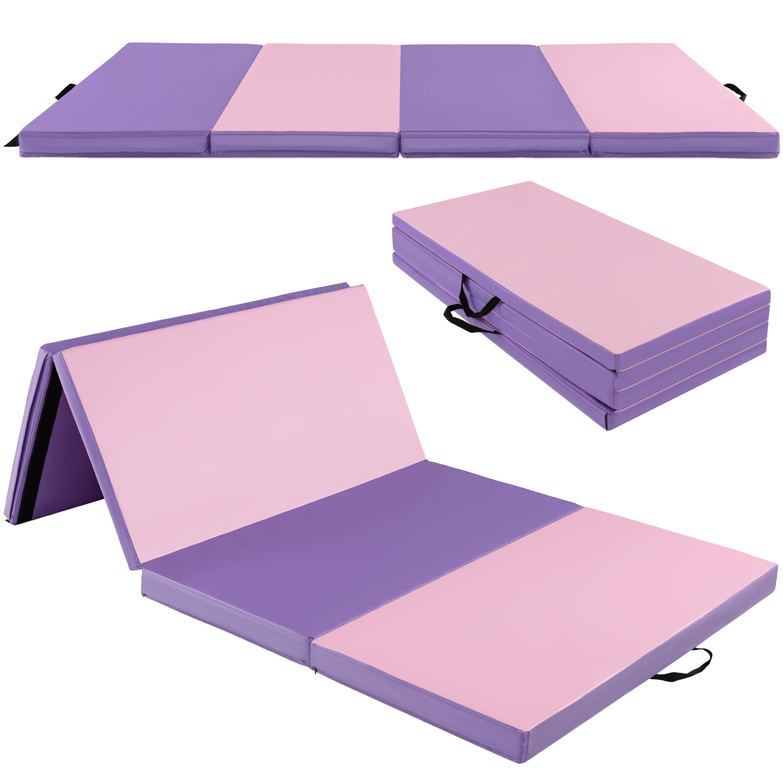 Gimnastikos kilimėlis, sulankstomas, su nešimo rankenomis, 243,8 × 121,9 × 5,1 cm
