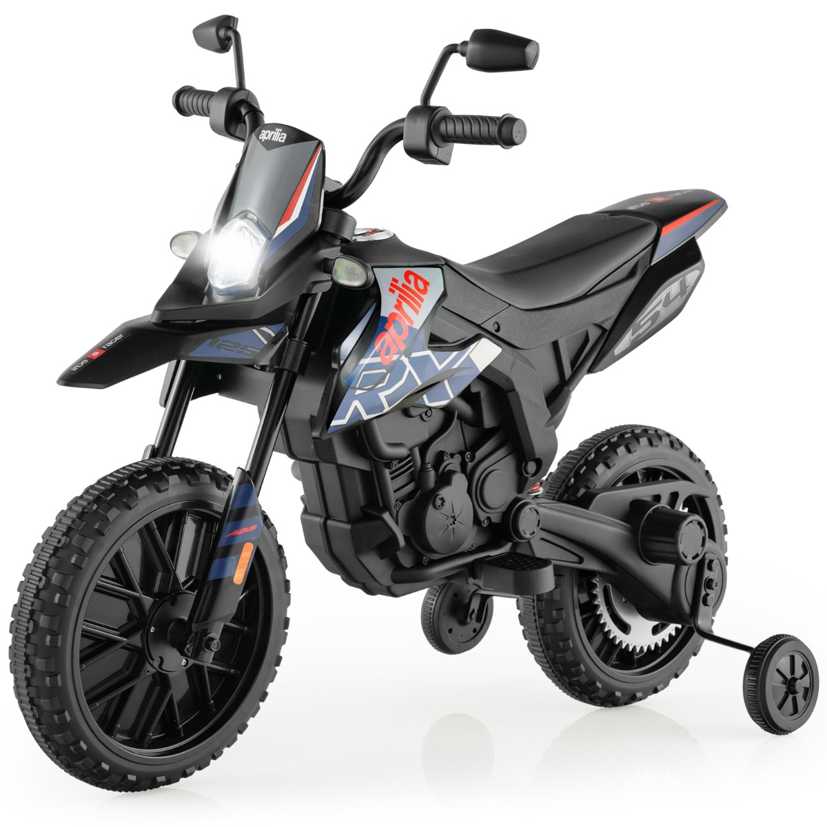 Vaikiškas elektrinis motociklas mėlynas