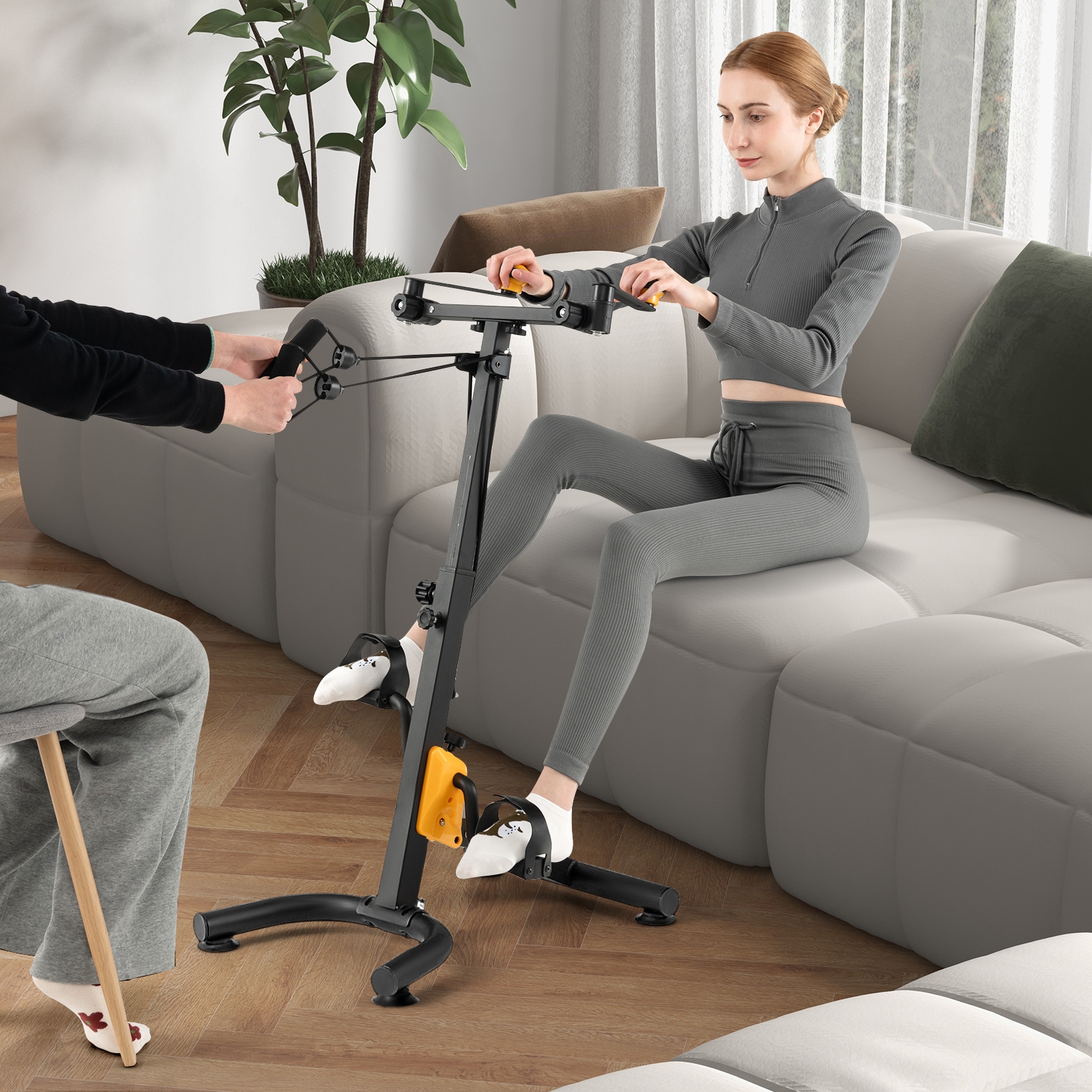 Pedalinis treniruoklis juodas–geltonas