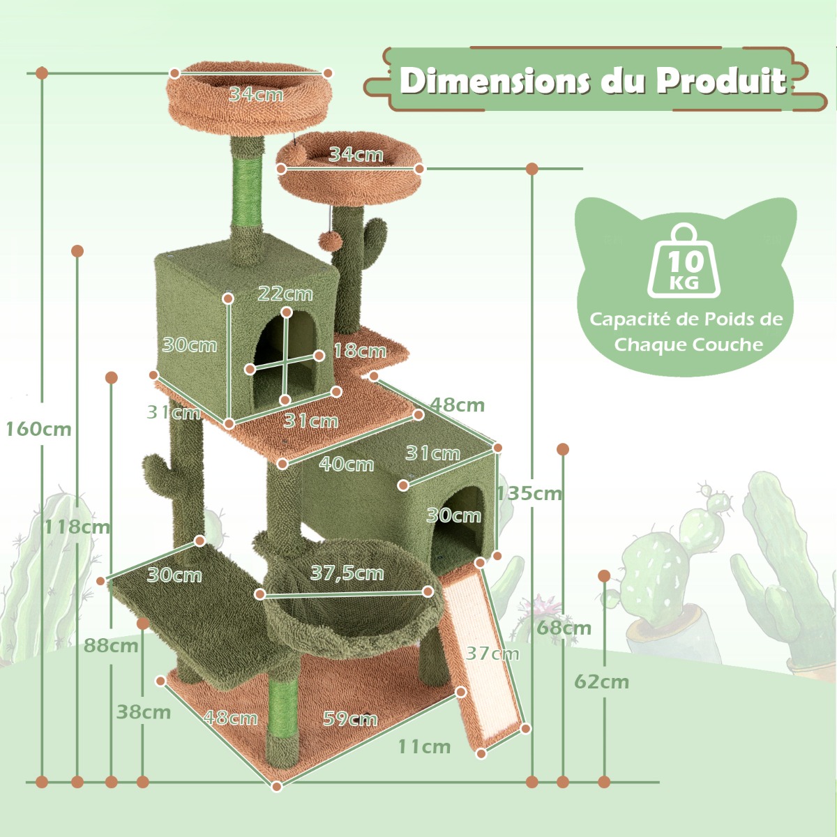 Kačių draskyklė 160 cm