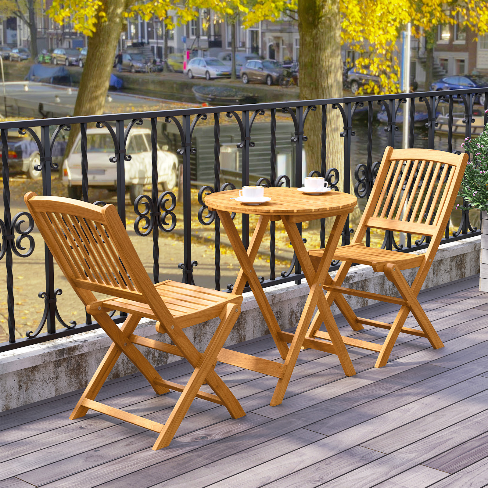 Bistro komplektas natūralus 3 vnt. 2