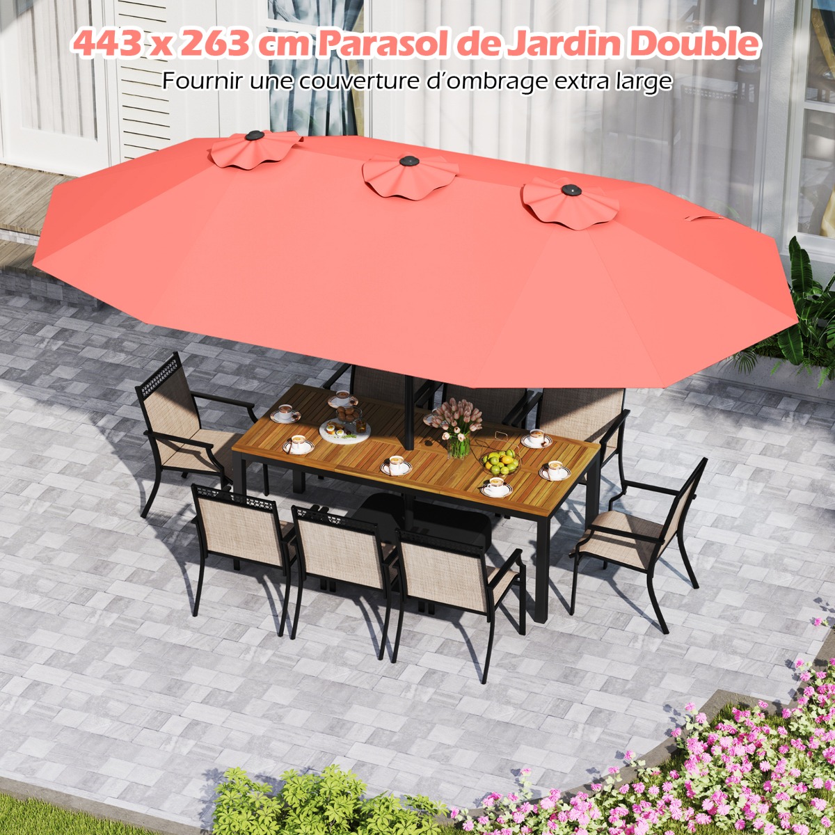 Dvipusis sodo skėtis 470 x 285 cm 3