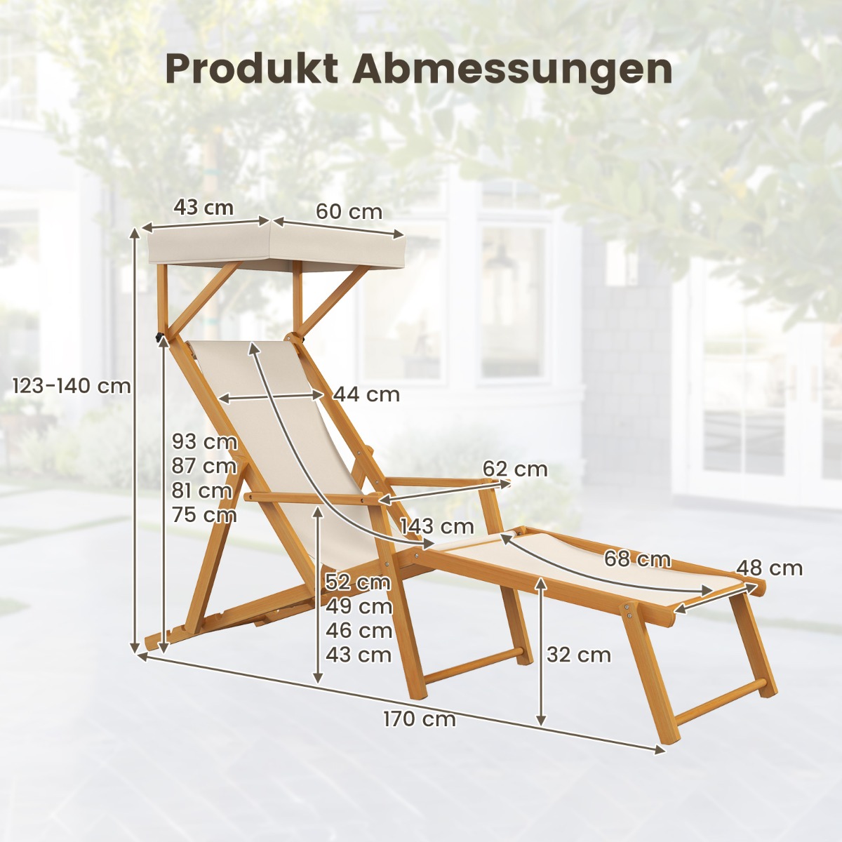 Gultas 170 x 62 x 123-140 cm 2