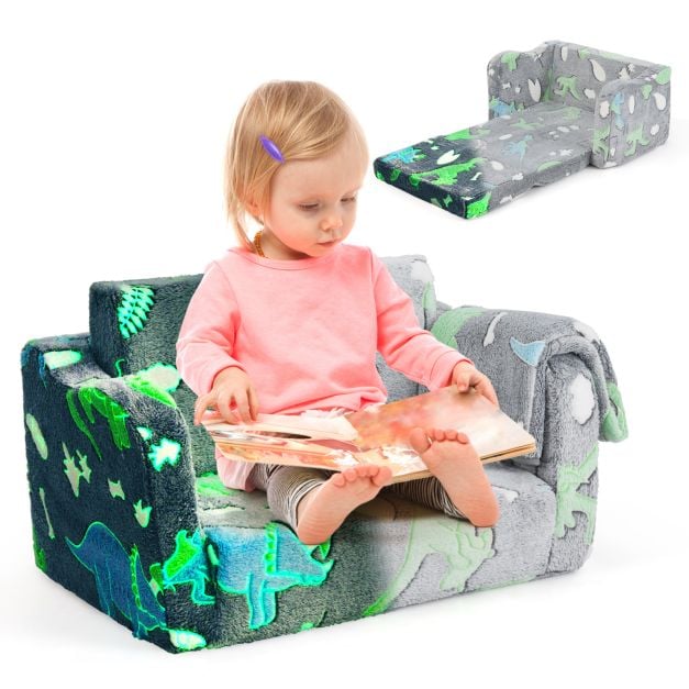 Sofa vaikams Pilka/Rožinė