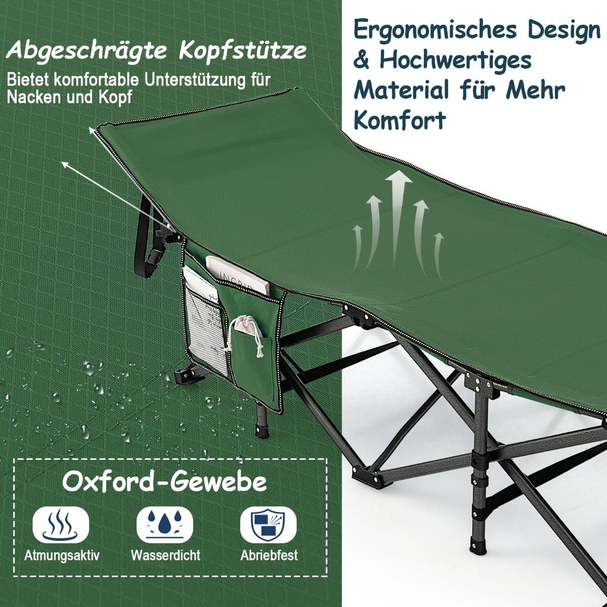 Sulankstoma kempingo lova 190 x 70 x 54 cm 2