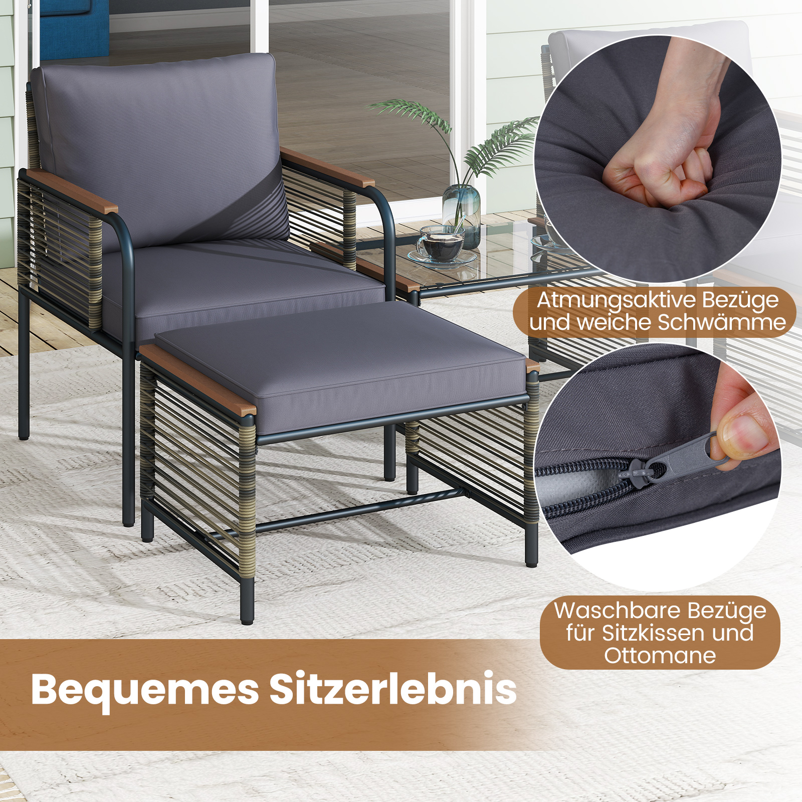 Lauko baldų komplektas 5 vnt. 3