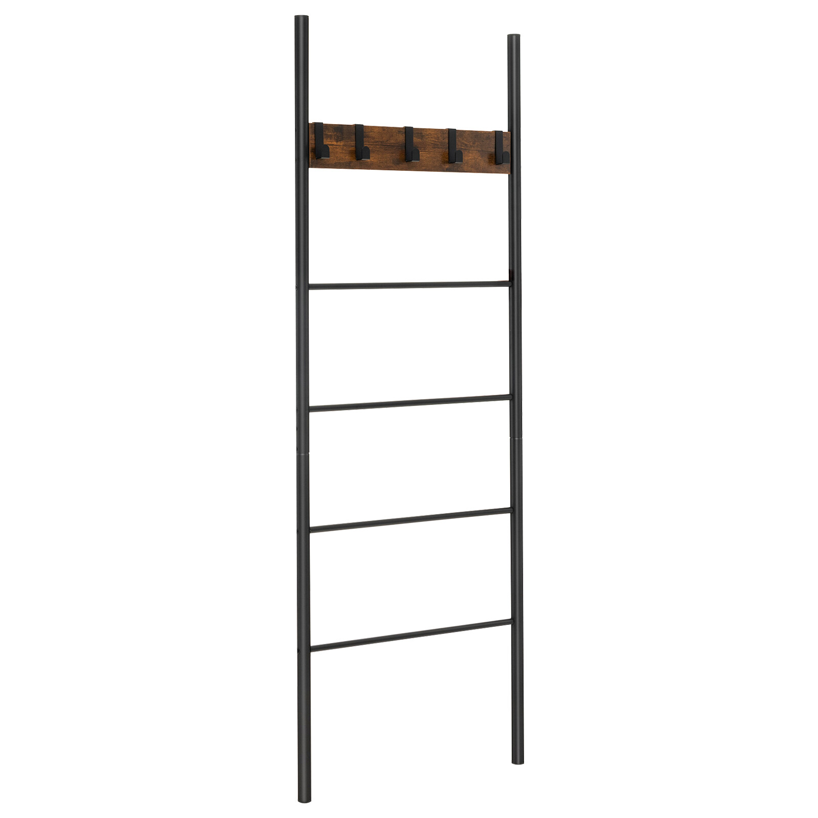 Antklodžių laikiklis su 5 nuimamais kabliukais, rudas ir juodas, 59,7 × 179,1 cm