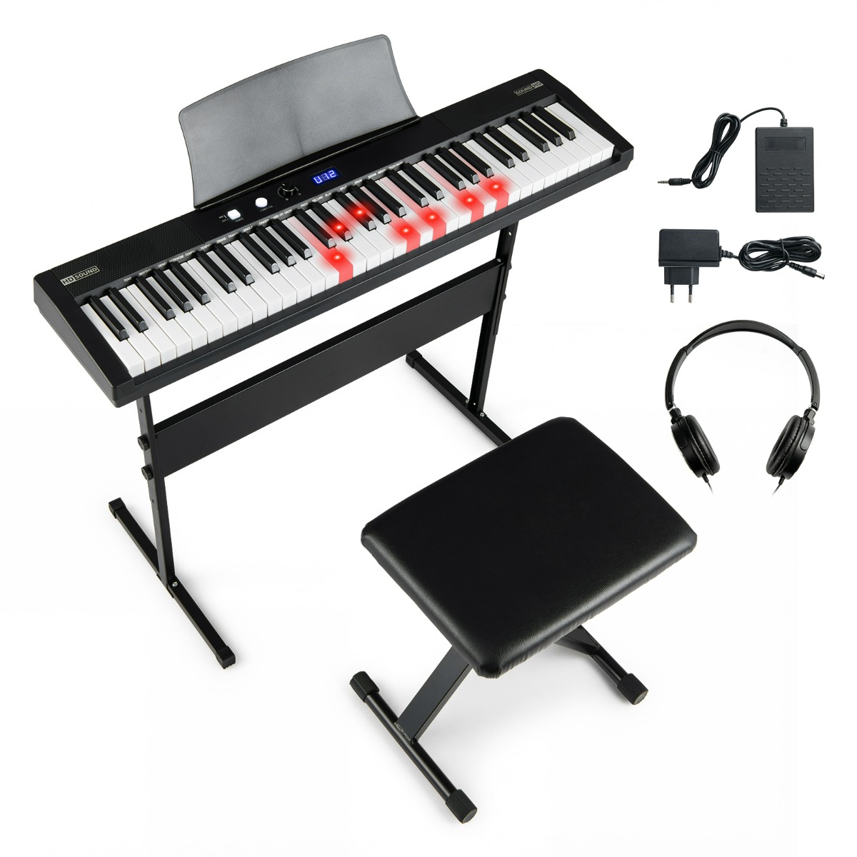 Elektrinė klaviatūra 61 klavišų juoda