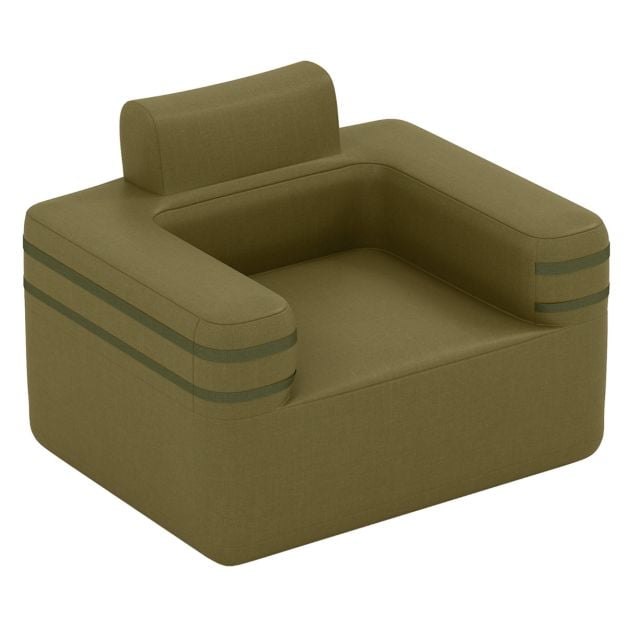 Pripučiama sofa tamsiai žalia
