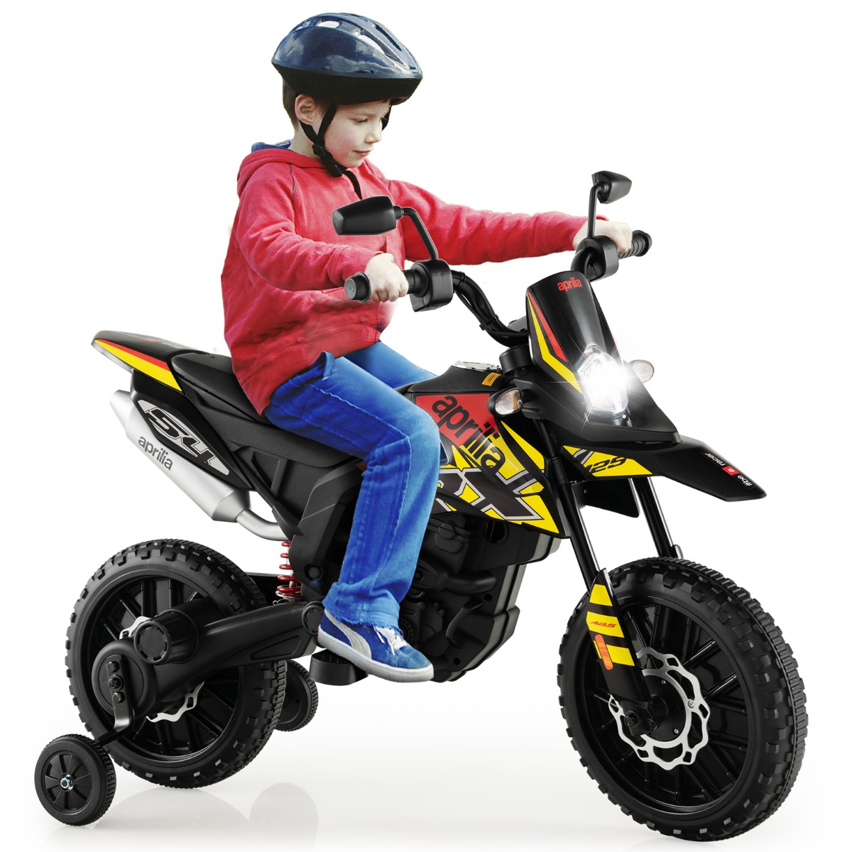 Vaikiškas elektrinis motociklas juodas