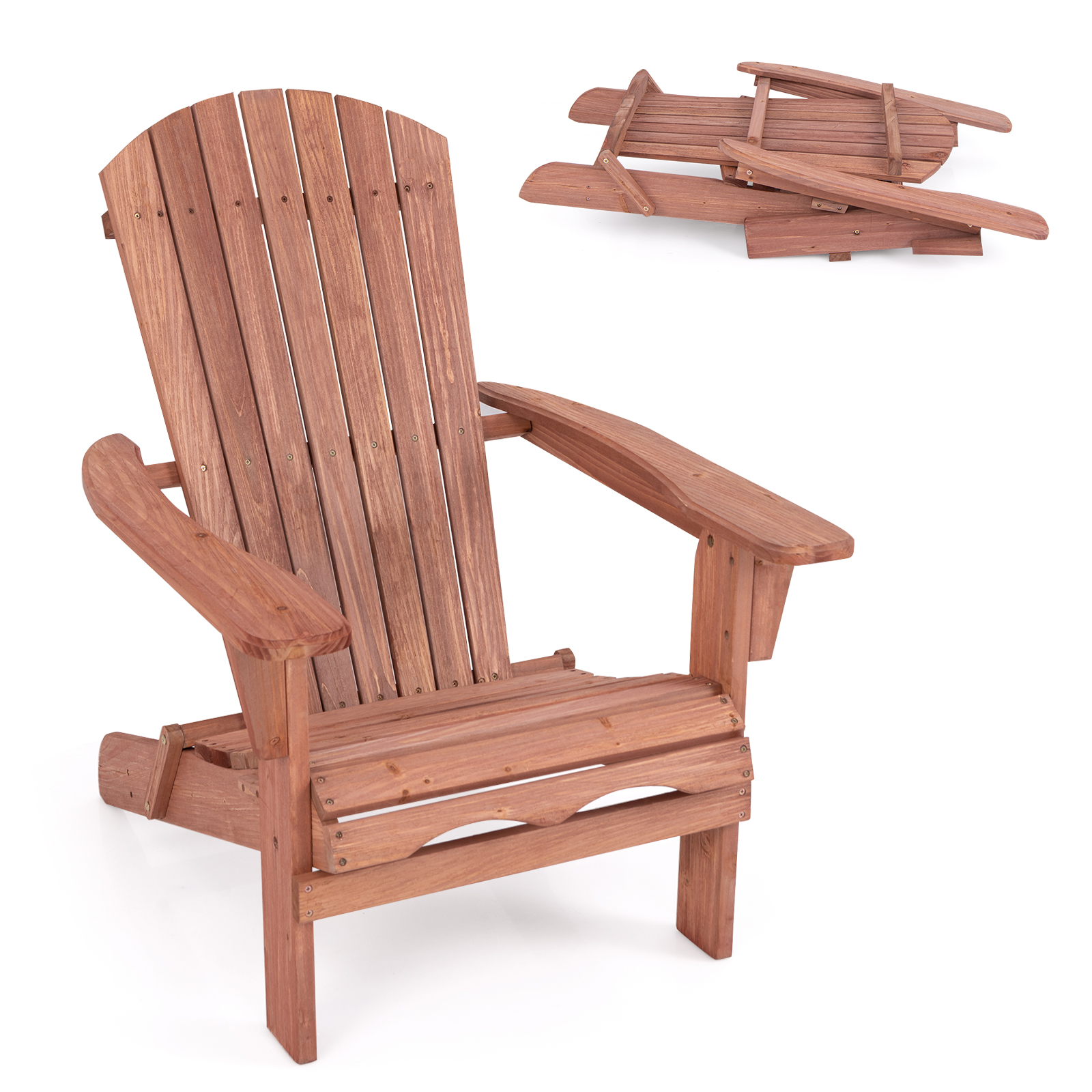 Adirondack kėdė pilka/ruda 1 vnt.