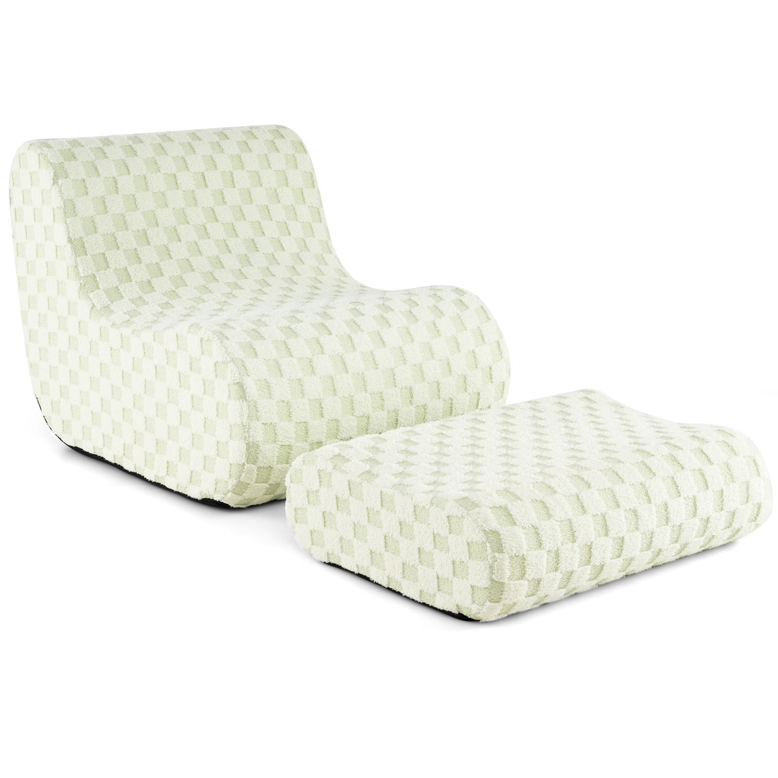 Fotelis su pufu 96 x 77 x 72 cm