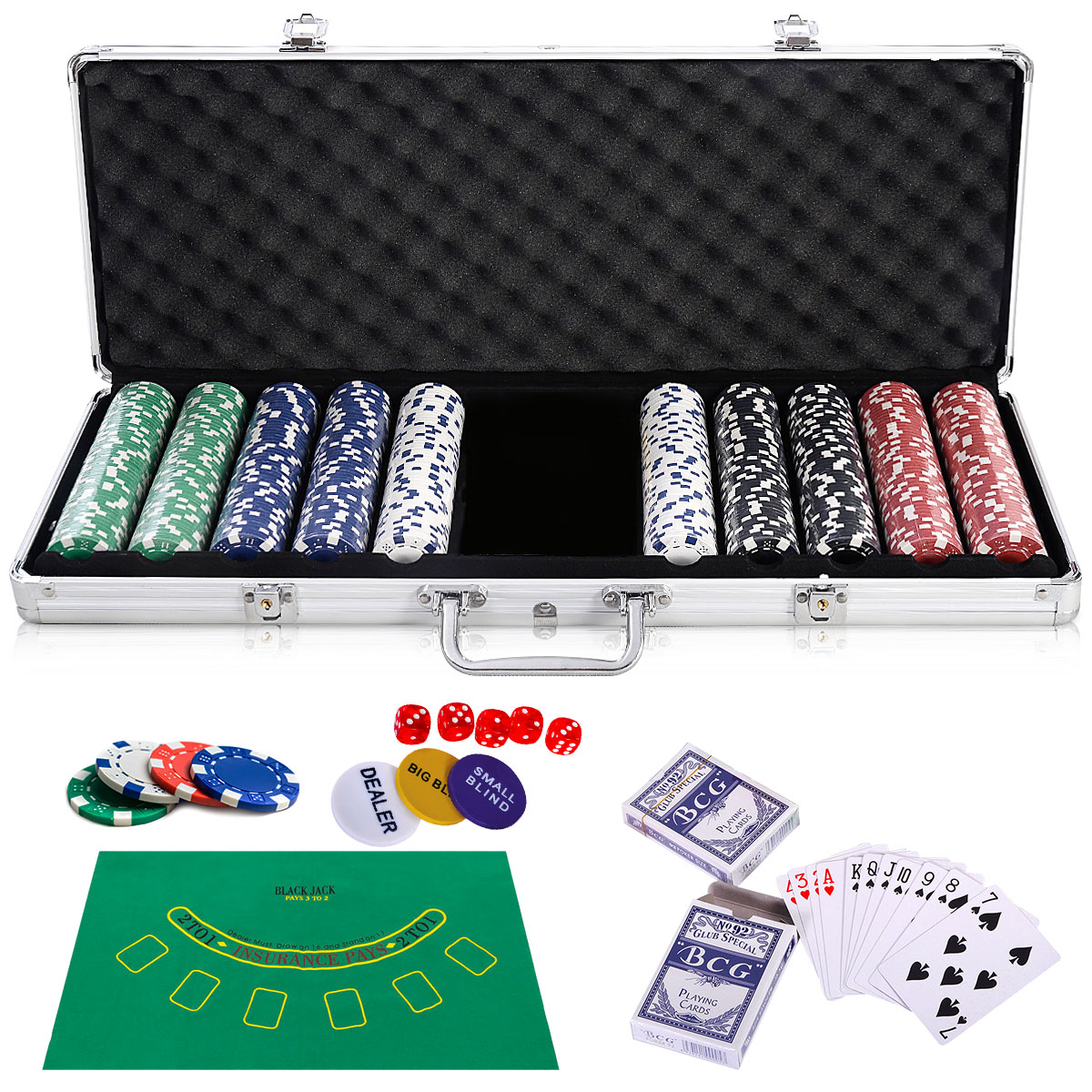 Pokerio rinkinys 500 vnt.