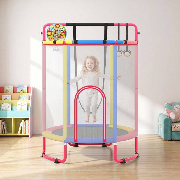 Batutas 6 viename su gimnastikos skersiniu, įvairiaspalvis, 154 x 154 x 210 cm 3