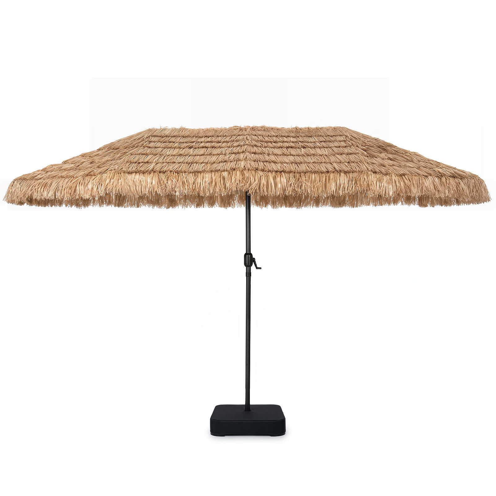 Dvipusis sodo skėtis su 144 LED lemputėmis, rudas ir juodas, 457,2 × 274,3 × 253 cm