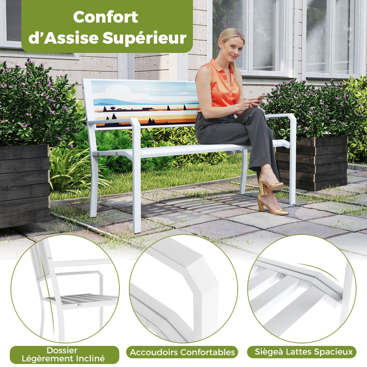 Sodo suolas 128 x 53 x 81,5 cm