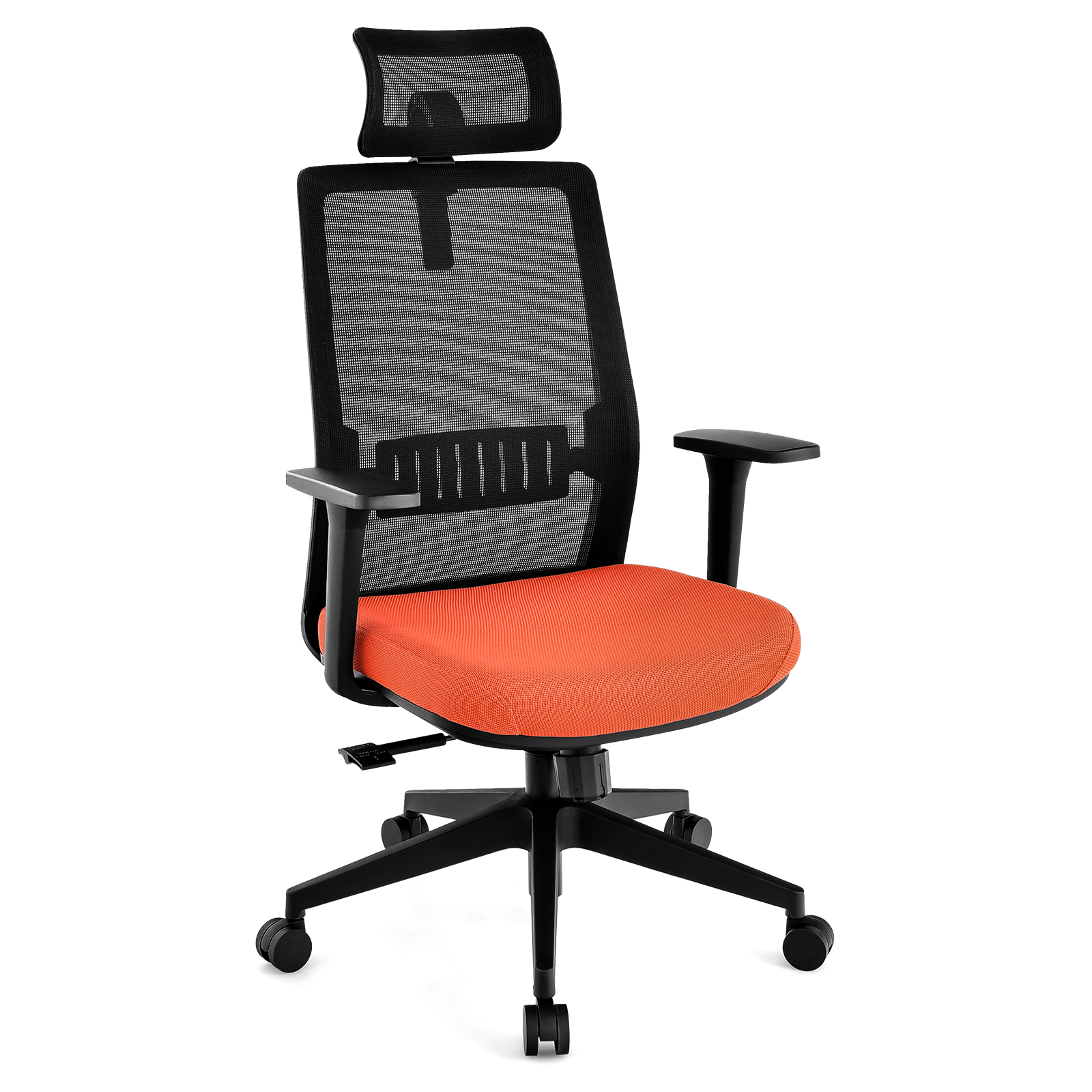 Biuro kėdė juoda, oranžinė 2