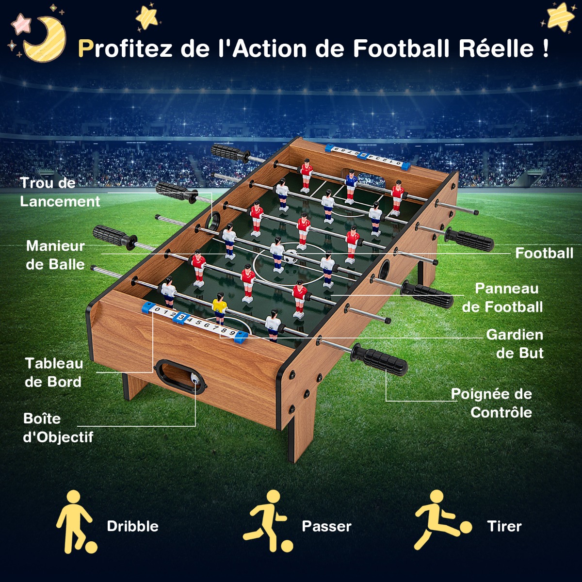Stalo futbolas 69 x 36 x 24 cm
