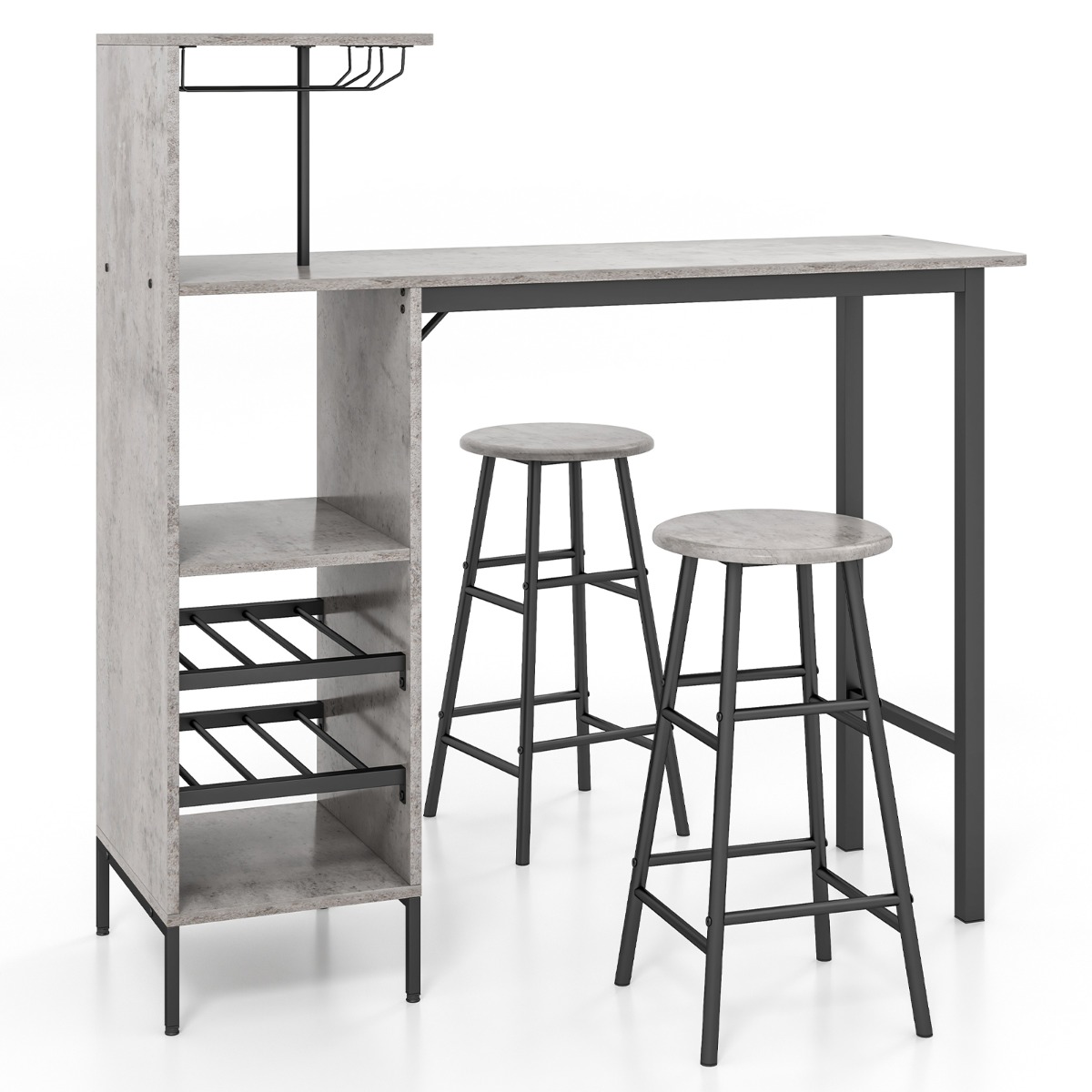 Baro stalo komplektas 120 x 40 x 120 cm 3 vnt.
