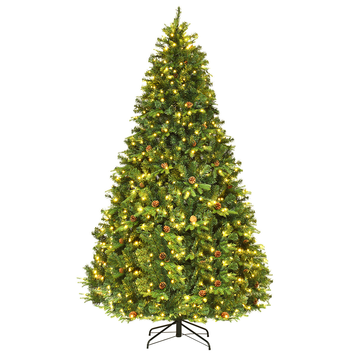 Mākslīgā Ziemassvētku egle ar LED apgaismojumu, zaļa, 240 cm 2
