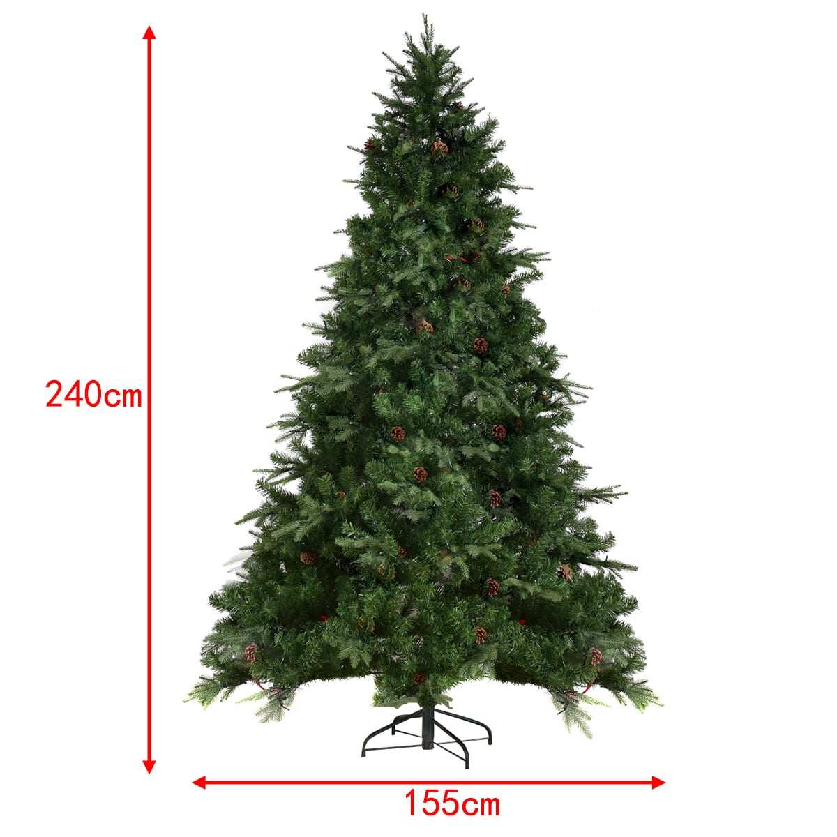 Mākslīgā Ziemassvētku egle ar LED apgaismojumu, zaļa, 240 cm