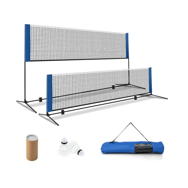 Badmintono tinklas mėlynas