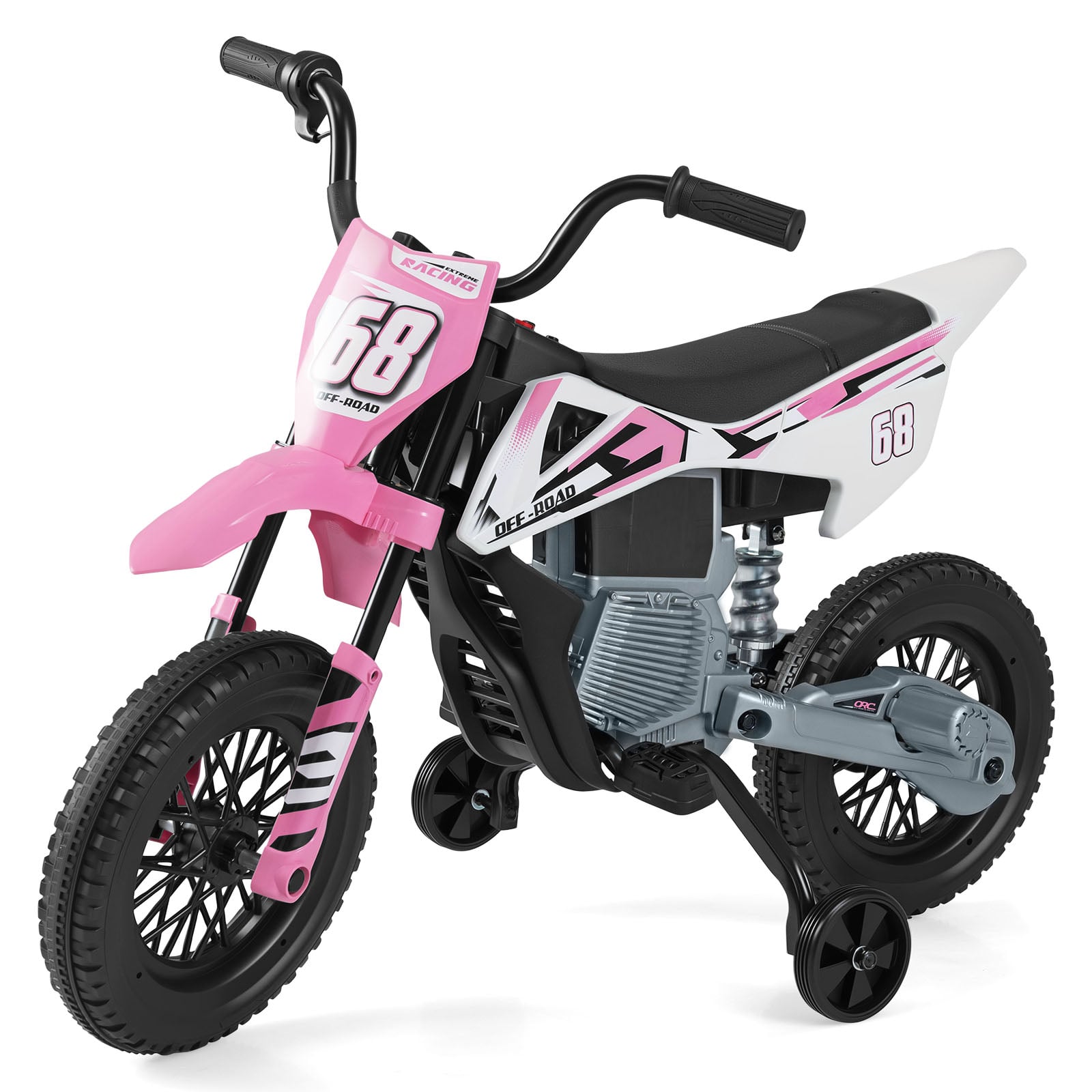 Vaikų elektrinis motociklas Rožinis