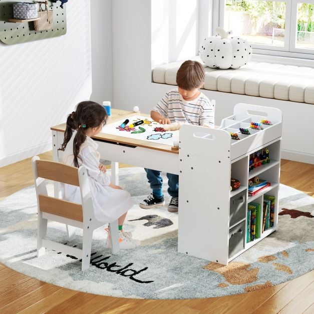 Dailės stalas ir 2 kėdės 120 x 60 x 60 cm 2