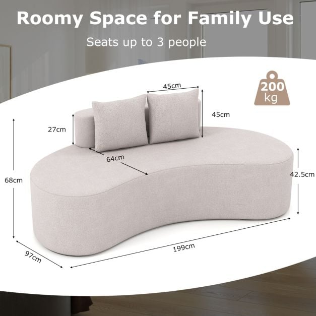 Sofa 199.4 x 96.5 x 68.6 cm 3
