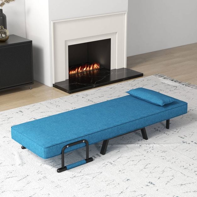 Sulankstoma sofa-lova mėlyna 2