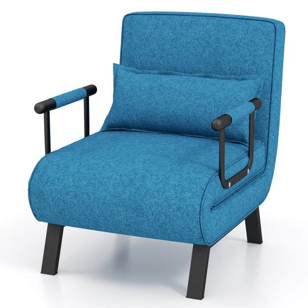 Sulankstoma sofa-lova mėlyna 3