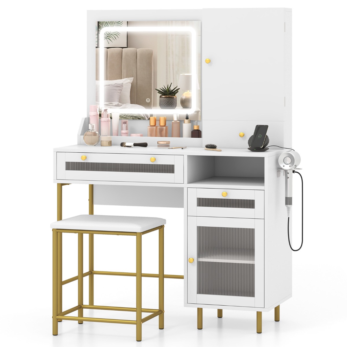 Kosmetinis staliukas 96 x 39 x 135.5 cm 2 vnt.