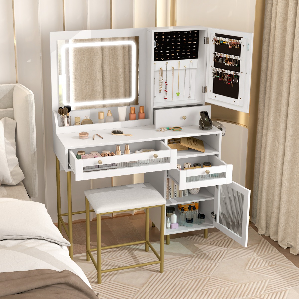 Kosmetinis staliukas 96 x 39 x 135.5 cm 2 vnt. 3