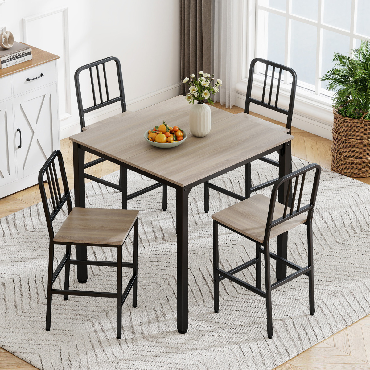 Baro stalo komplektas 90 x 90 x 91.5 cm 5 vnt.