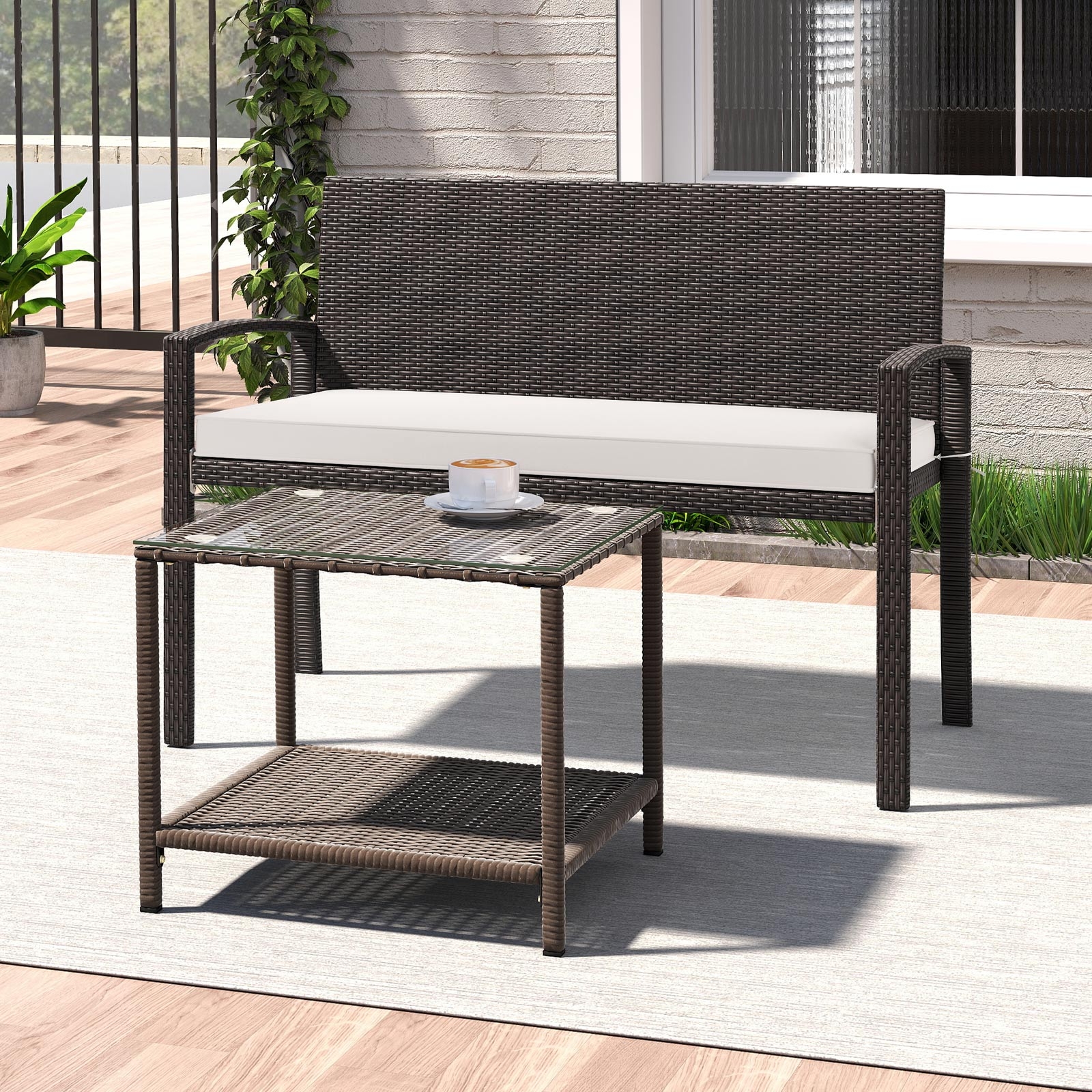 Pintinė sofa ruda 2 vietų 2