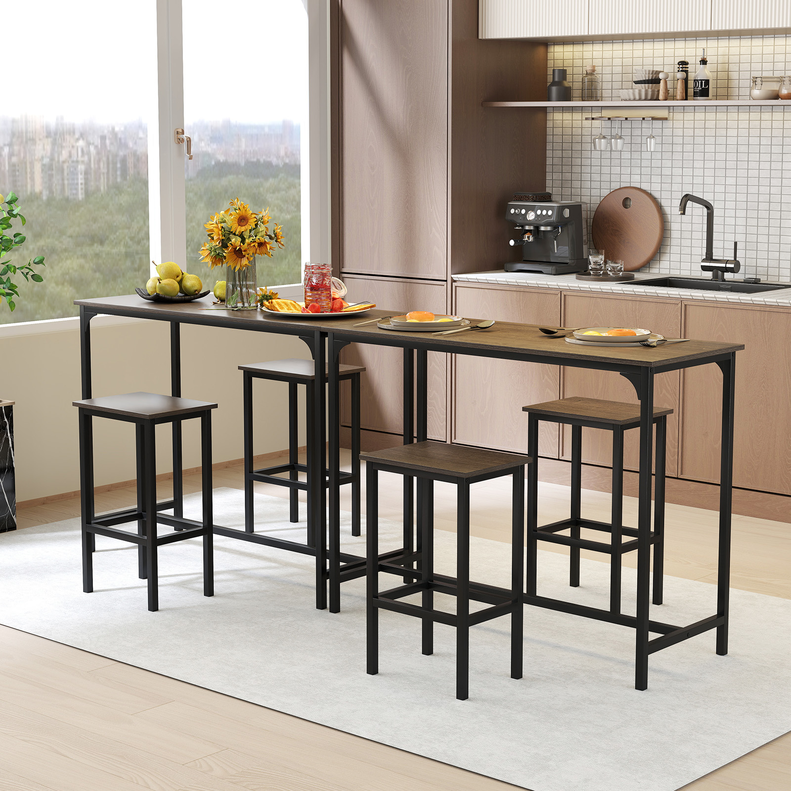 Baro stalo komplektas 120 x 48 x 91 cm 3 vnt. 2