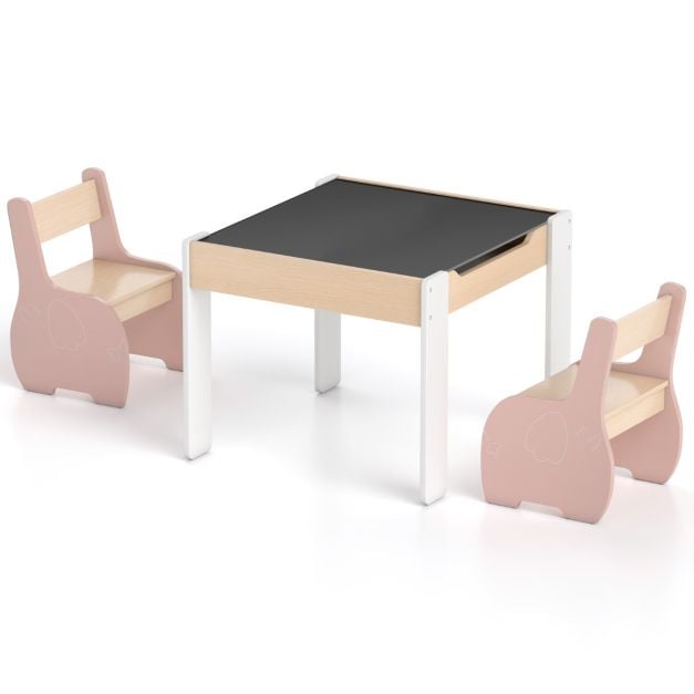 Vaikų stalo ir kėdžių rinkinys rožinis 3 vnt. 3