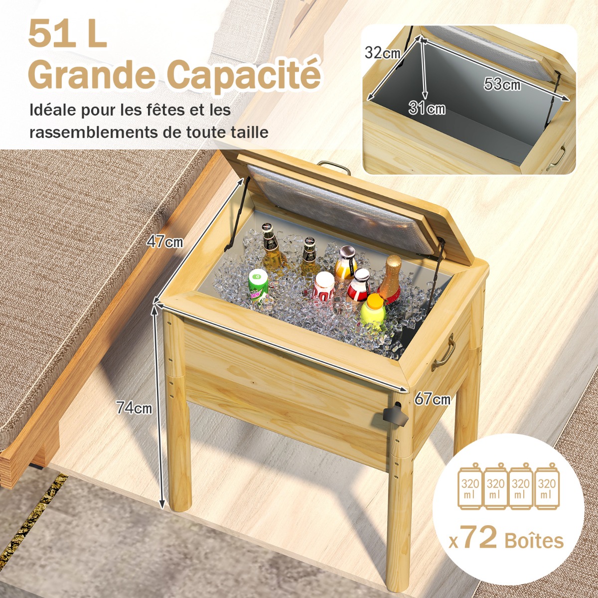 Lauko šaltkrepšis 51 L