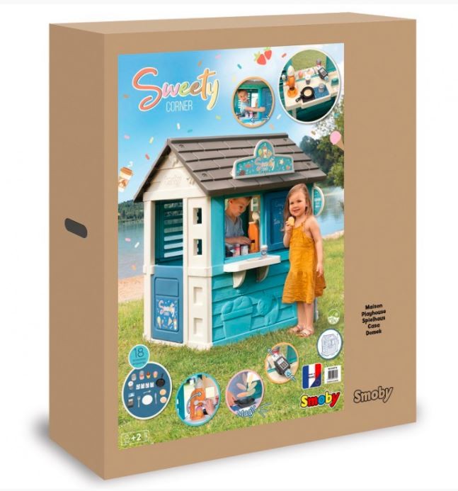 Žaidimų namelis - ledainė su priedais smoby sweety corner